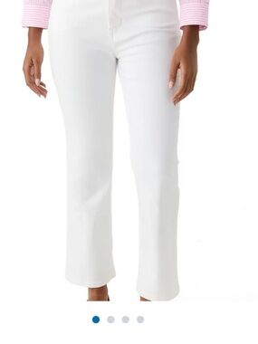 Crown & Ivy White Kick Flare high-rise Jeans NWT Size 12